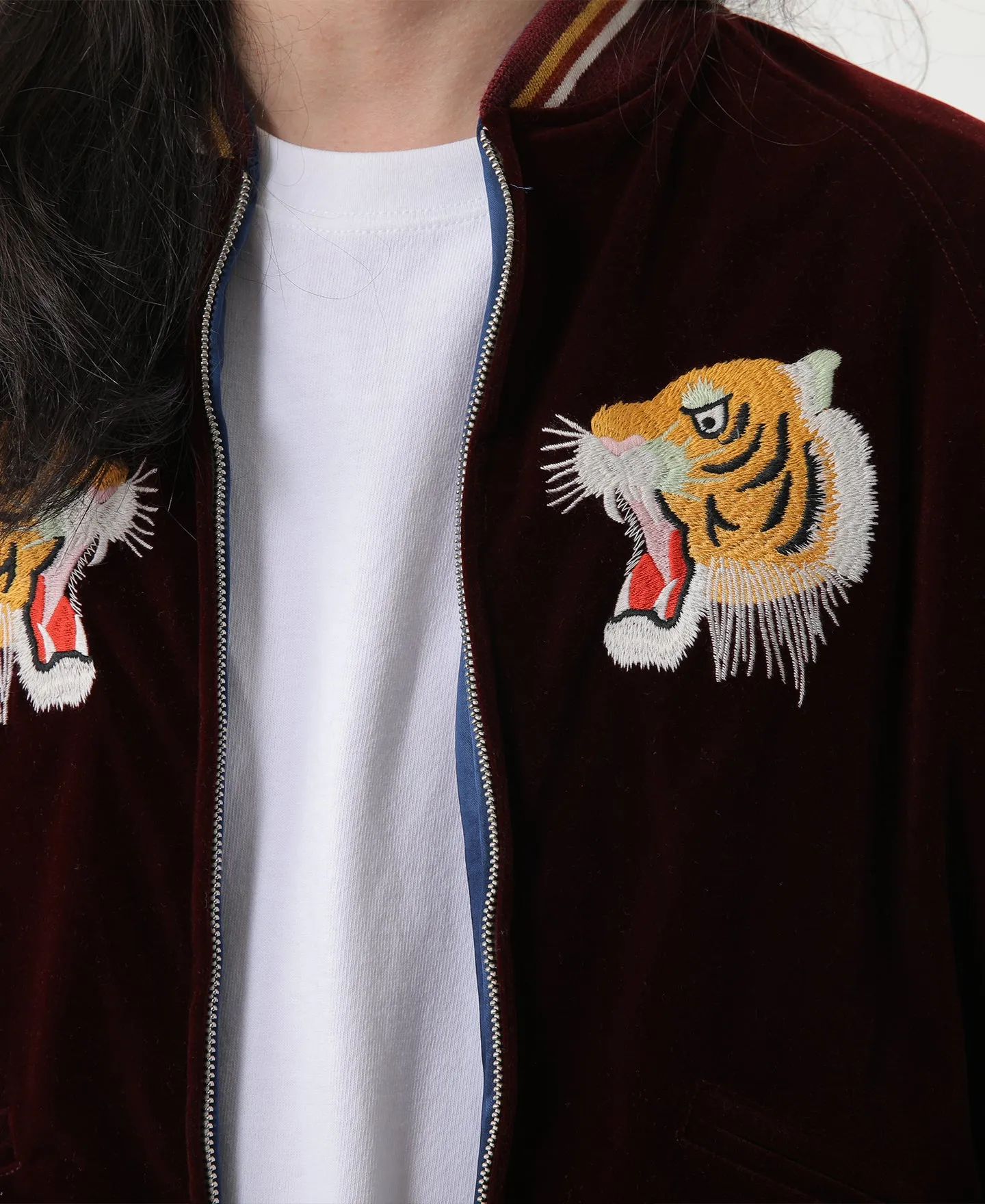 1950s Reversible Acetate Souvenir Jacket - Dragon Tiger Falcon