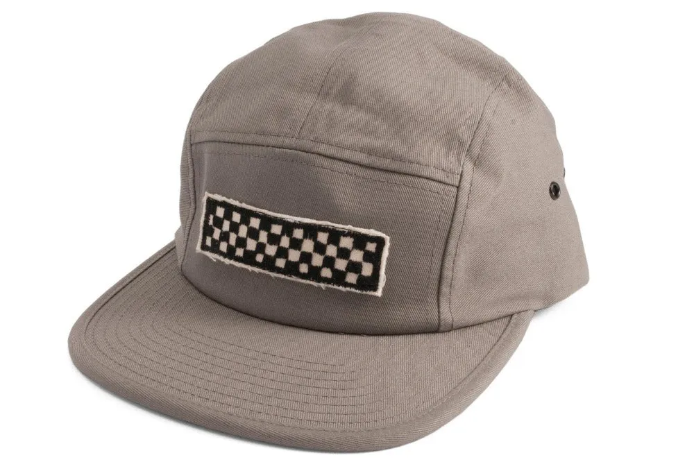 #199 - Basecap 5-Panel Checkerboard grey