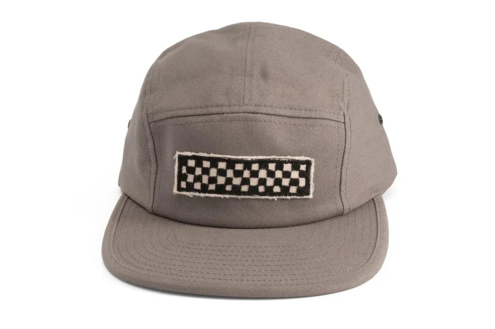 #199 - Basecap 5-Panel Checkerboard grey