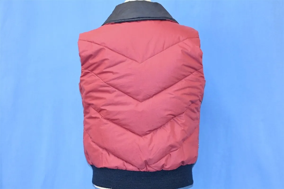 80s The North Face Maroon Down Fill Ski Vest Women's Medium