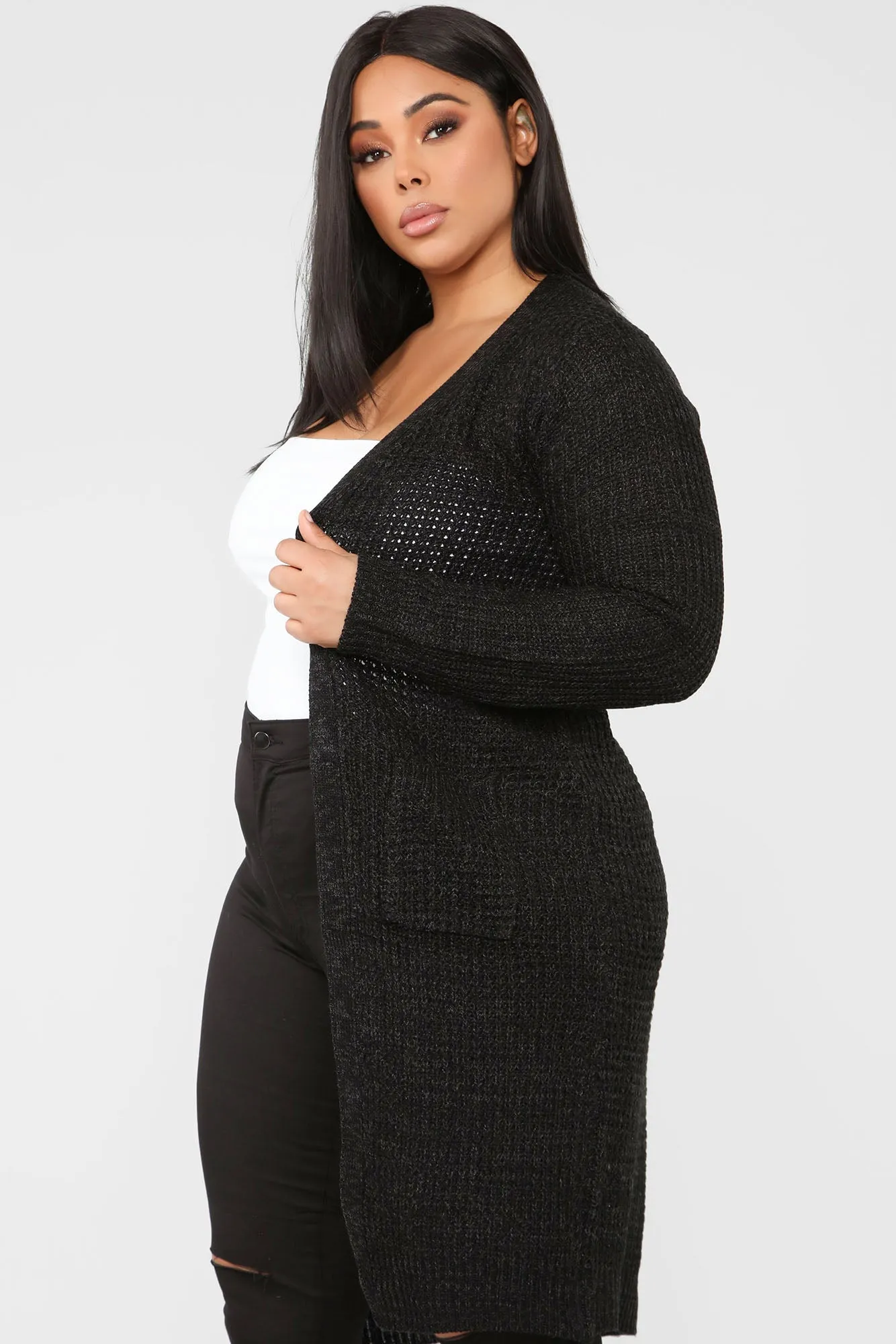 Abella Duster Sweater - Black