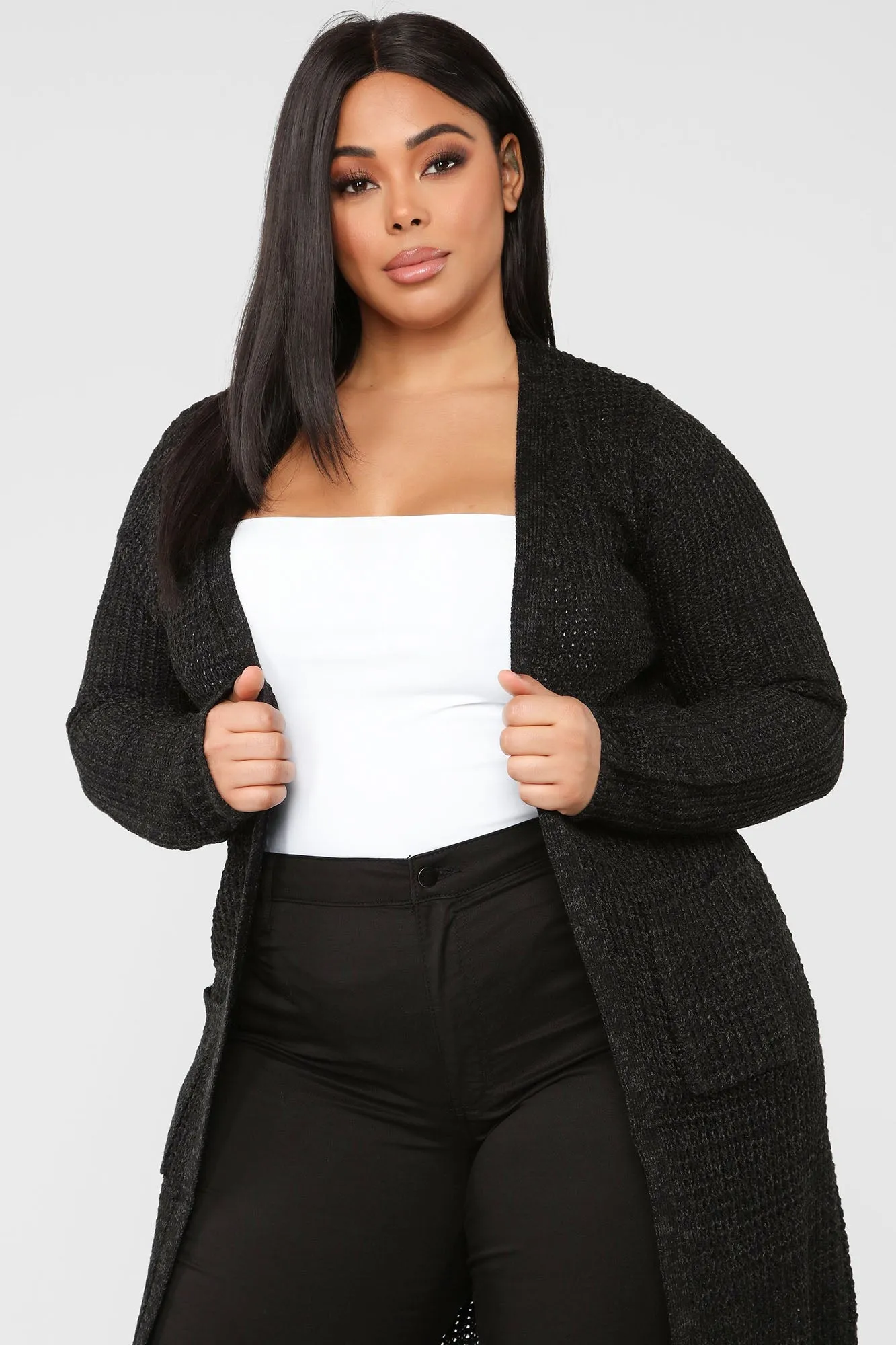 Abella Duster Sweater - Black