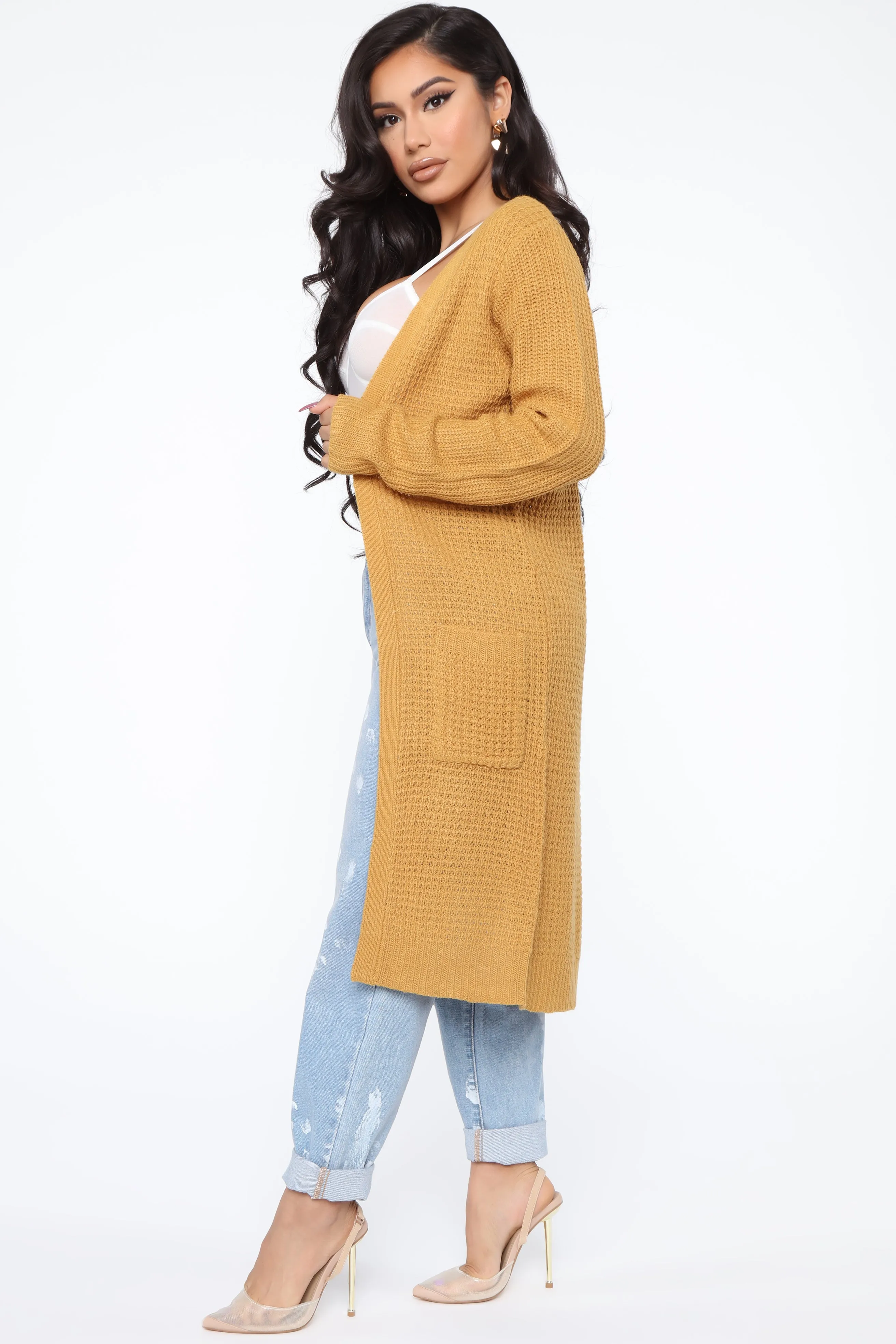 Abella Duster Sweater - Mustard