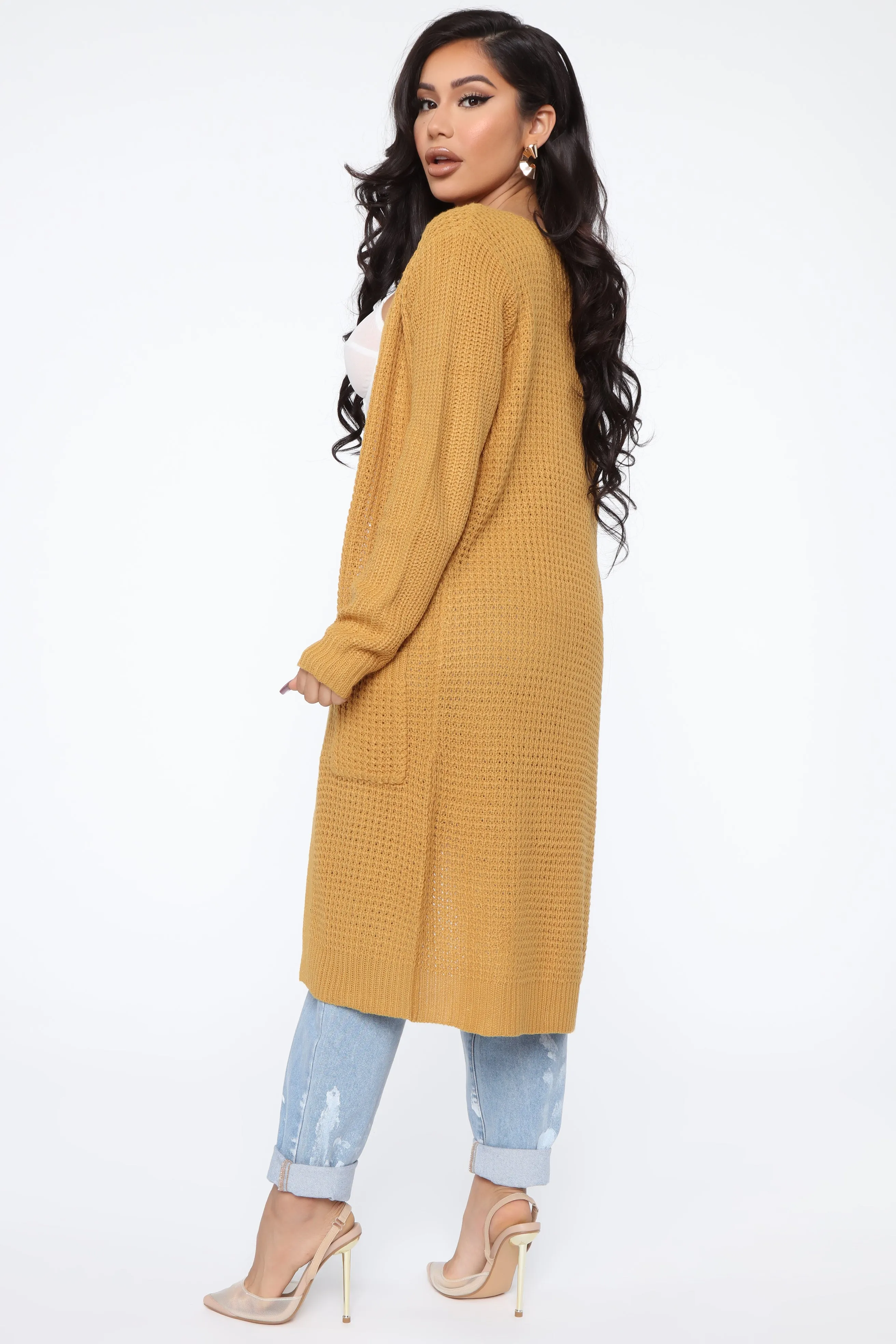 Abella Duster Sweater - Mustard