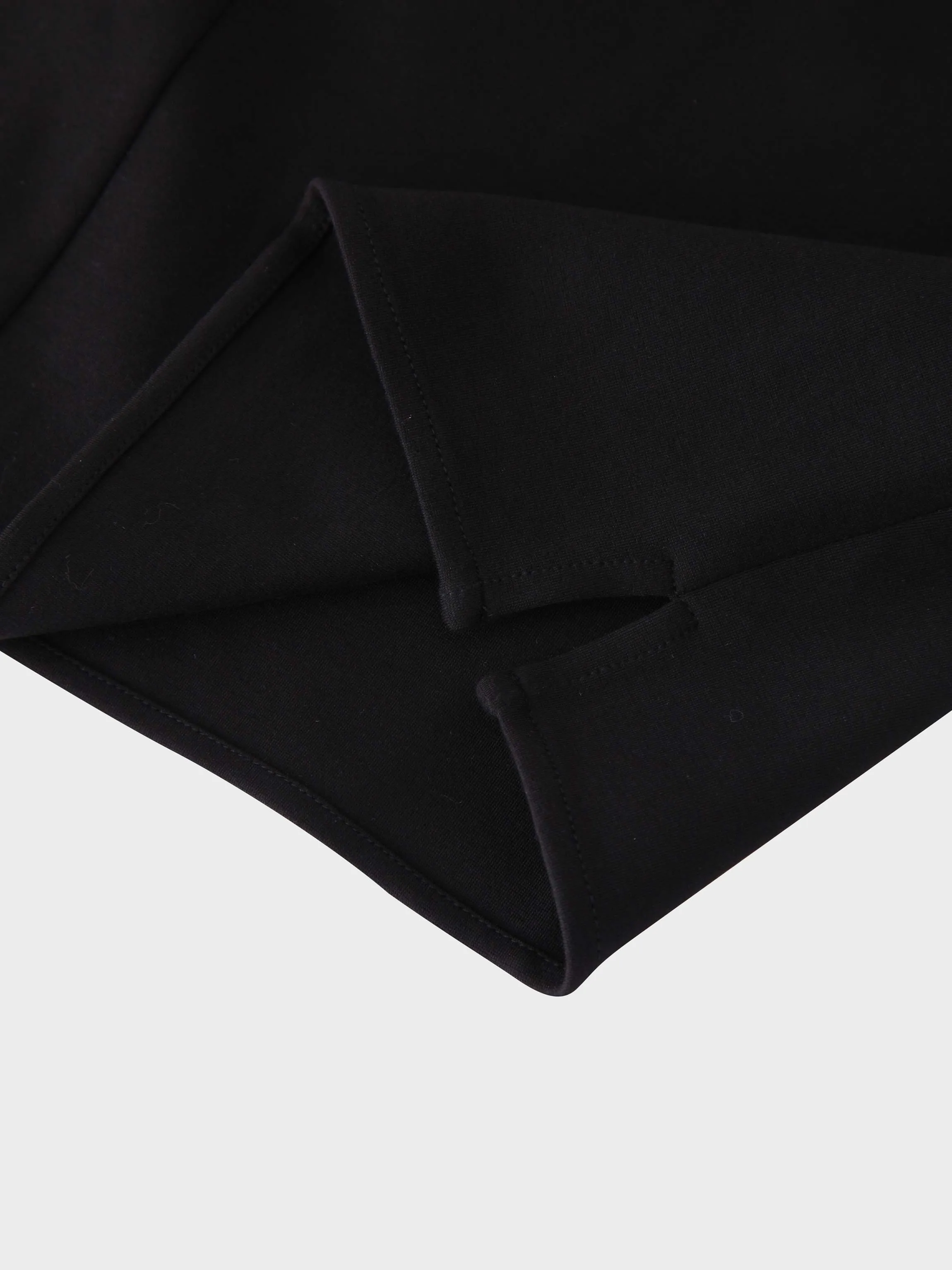 Basic Straight Ponte Skirt-Black