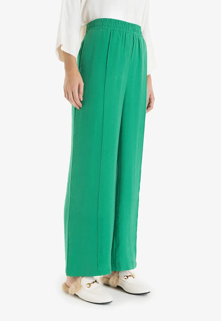 Choice Wide Leg Comfy Trouser Green