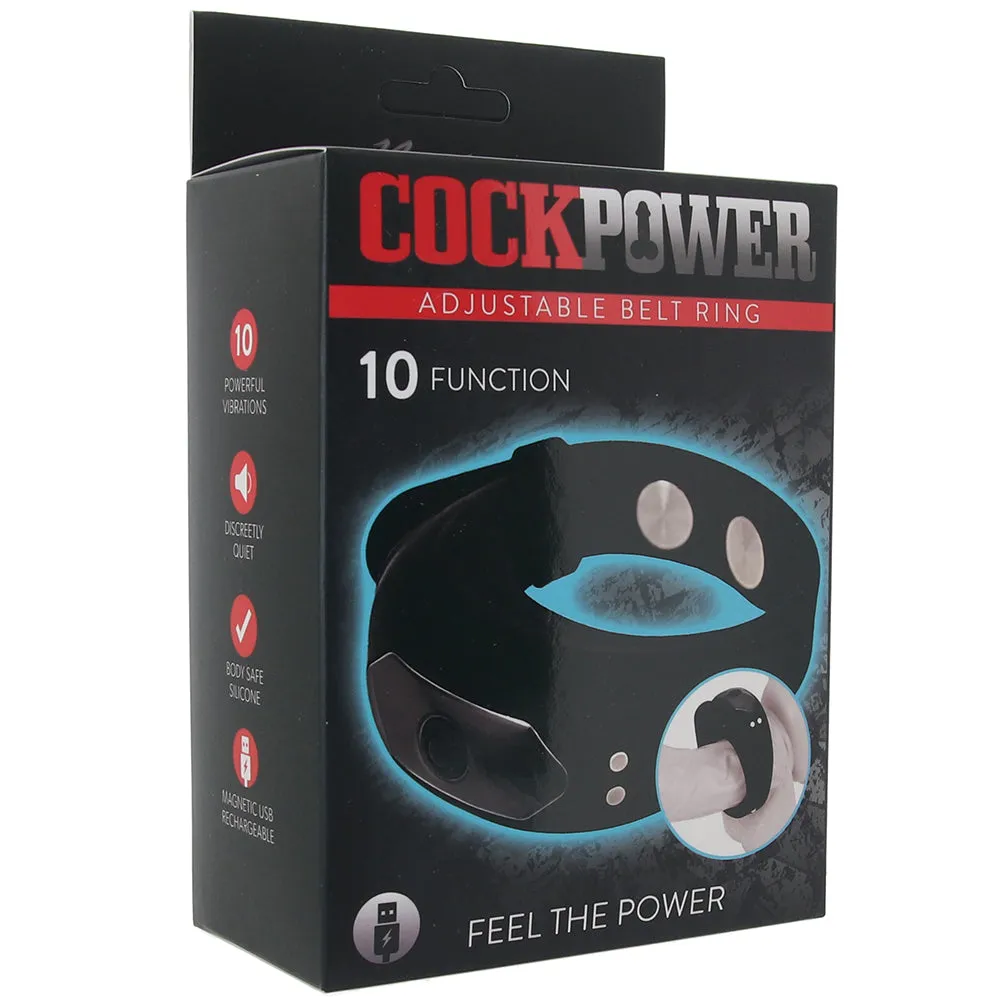 Cock Power Adjustable Belt Vibrating Ring