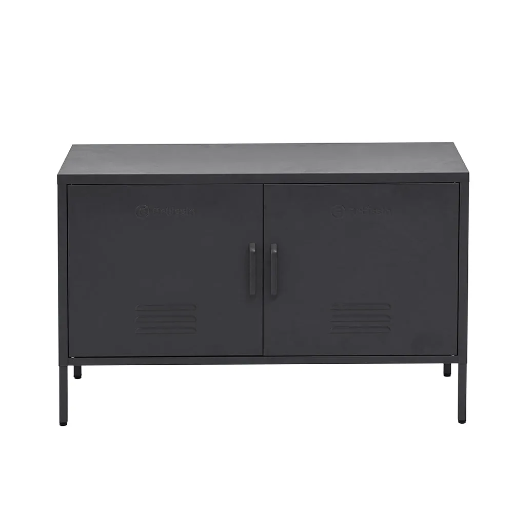 Cold Rolled Steel Buffet Sideboard Cabinet, Black - ArtissIn