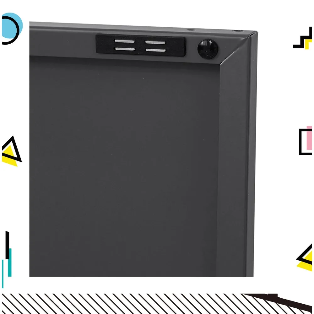 Cold Rolled Steel Buffet Sideboard Cabinet, Black - ArtissIn