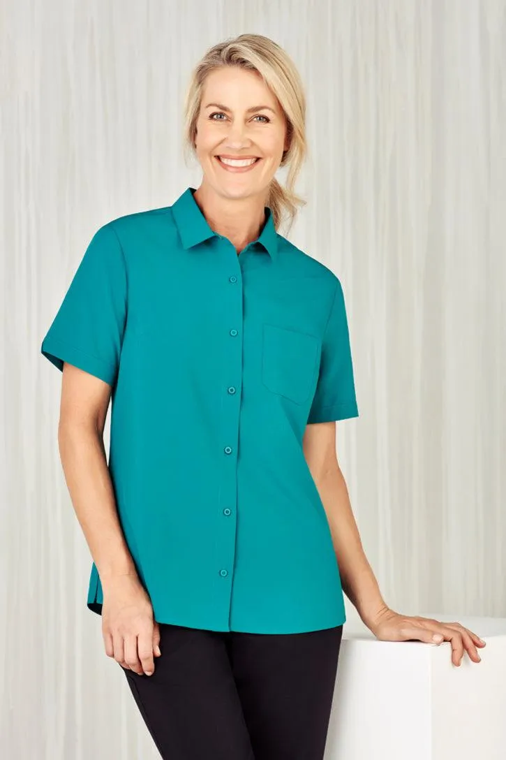 CS947LS Biz Care Womens Easy Stretch Short Sleeve Shirt