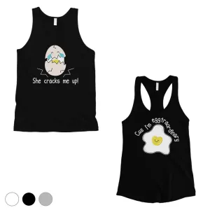 Egg Crack Eggtraordinary Matching Couple Tank Tops Valentine's Day