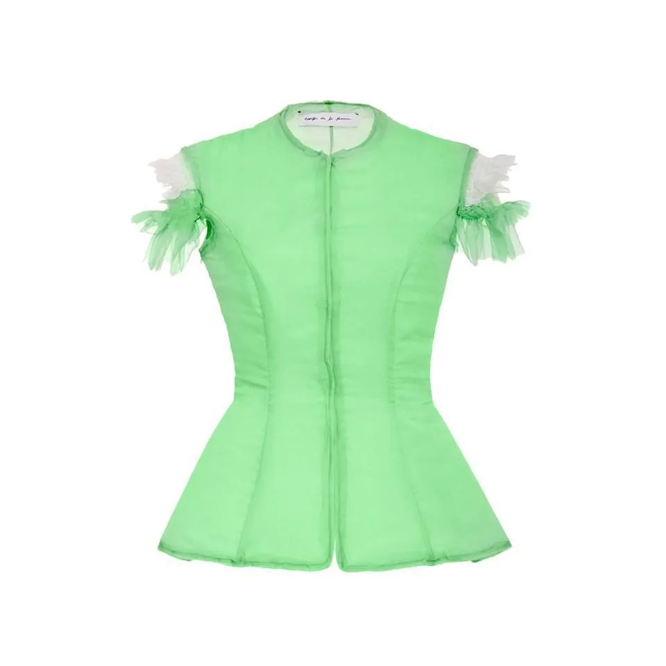 EVITA FITTED RUFFLE SLEEVE JACKET