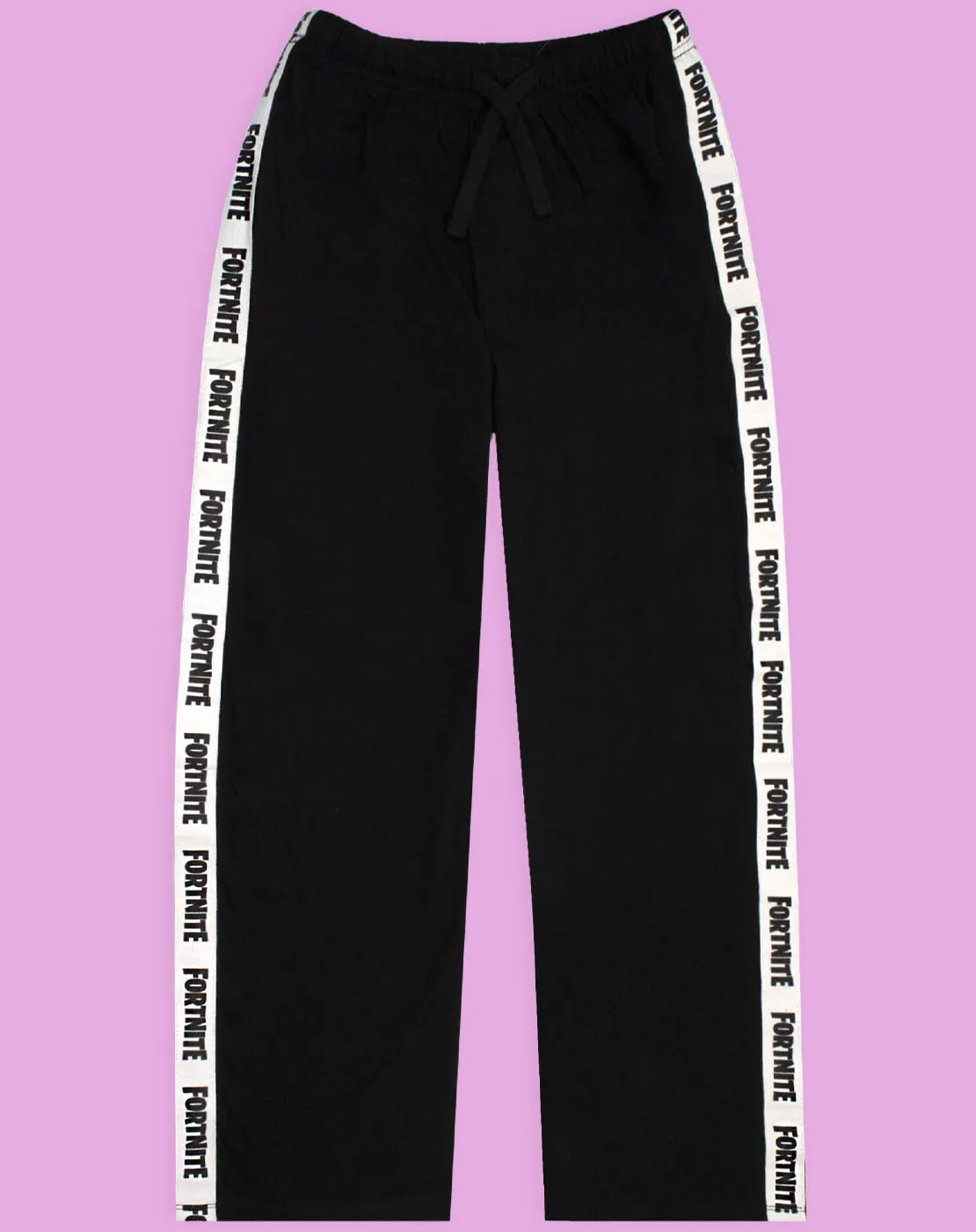 Fortnite Logo Leg Strip Boys Lounge Pants - Black