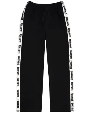 Fortnite Logo Leg Strip Boys Lounge Pants - Black