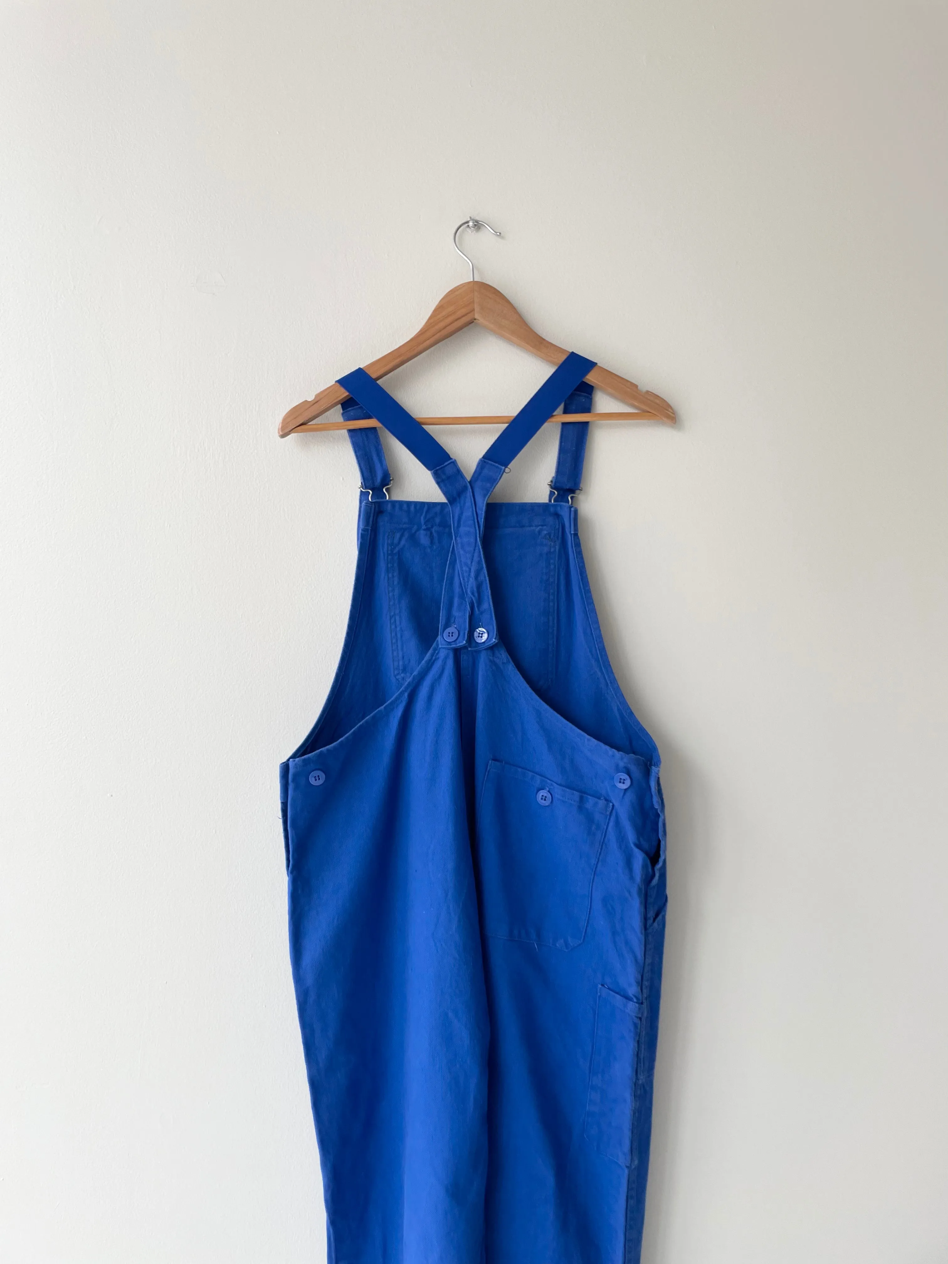 French Blue Cotton Overalls