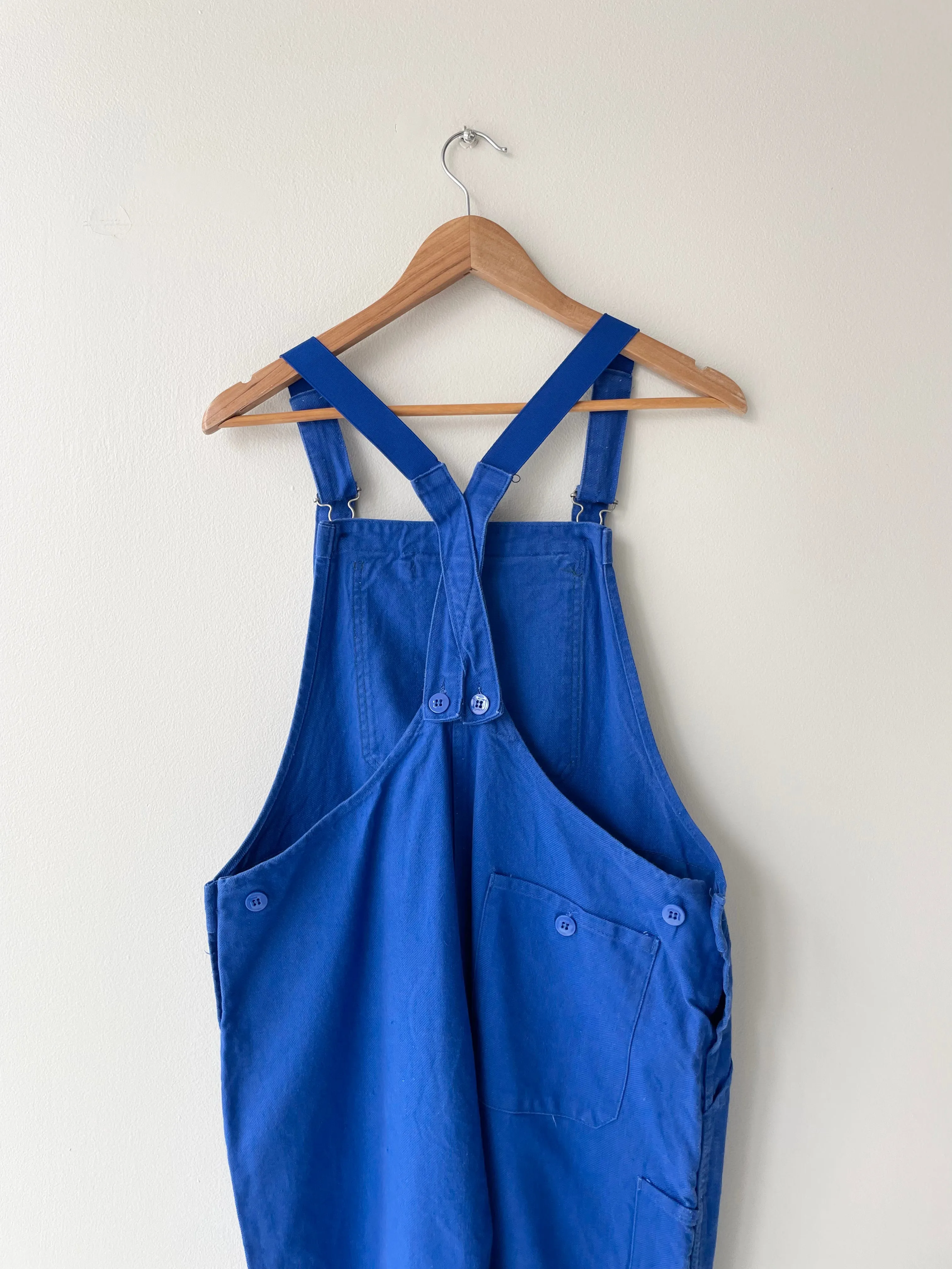 French Blue Cotton Overalls