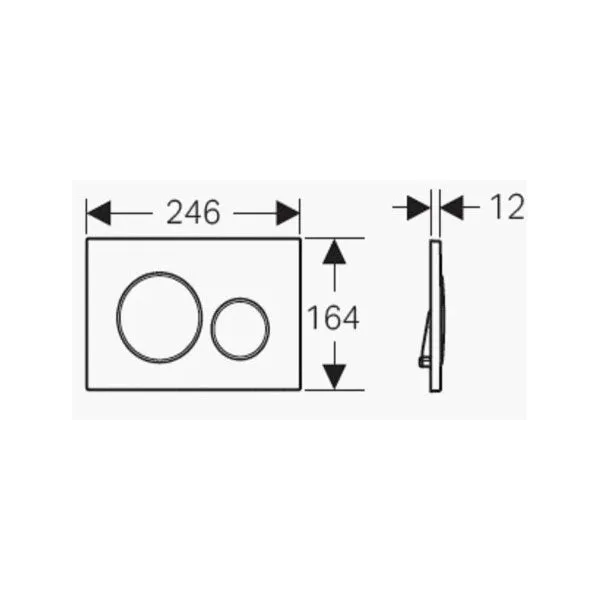 Geberit Sigma 20 Dual Flush Plate White with Gold Trim