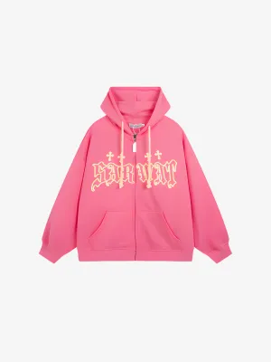 KG Foam-Lettered Zip Up Hoodie