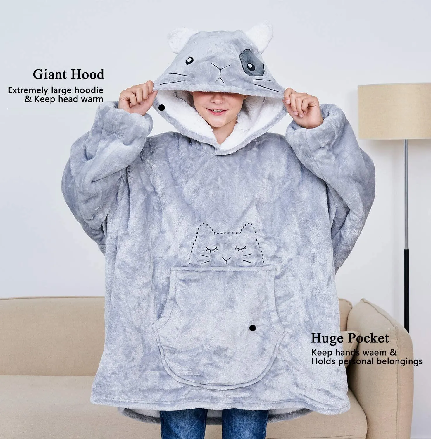 Kids Blanket Hoodie 3 Pack