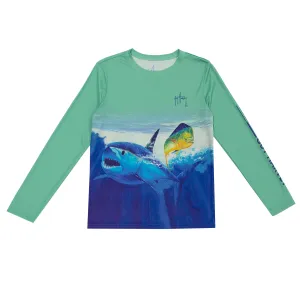 Kids Shark Ombre Performance Sun Protection UPF 30