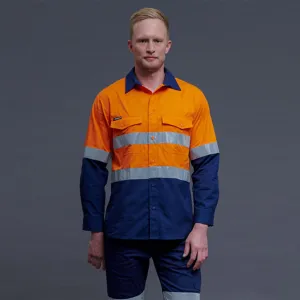 KingGee WorkCool 2 Hi Vis Reflective Long Sleeve Work Shirt K54880