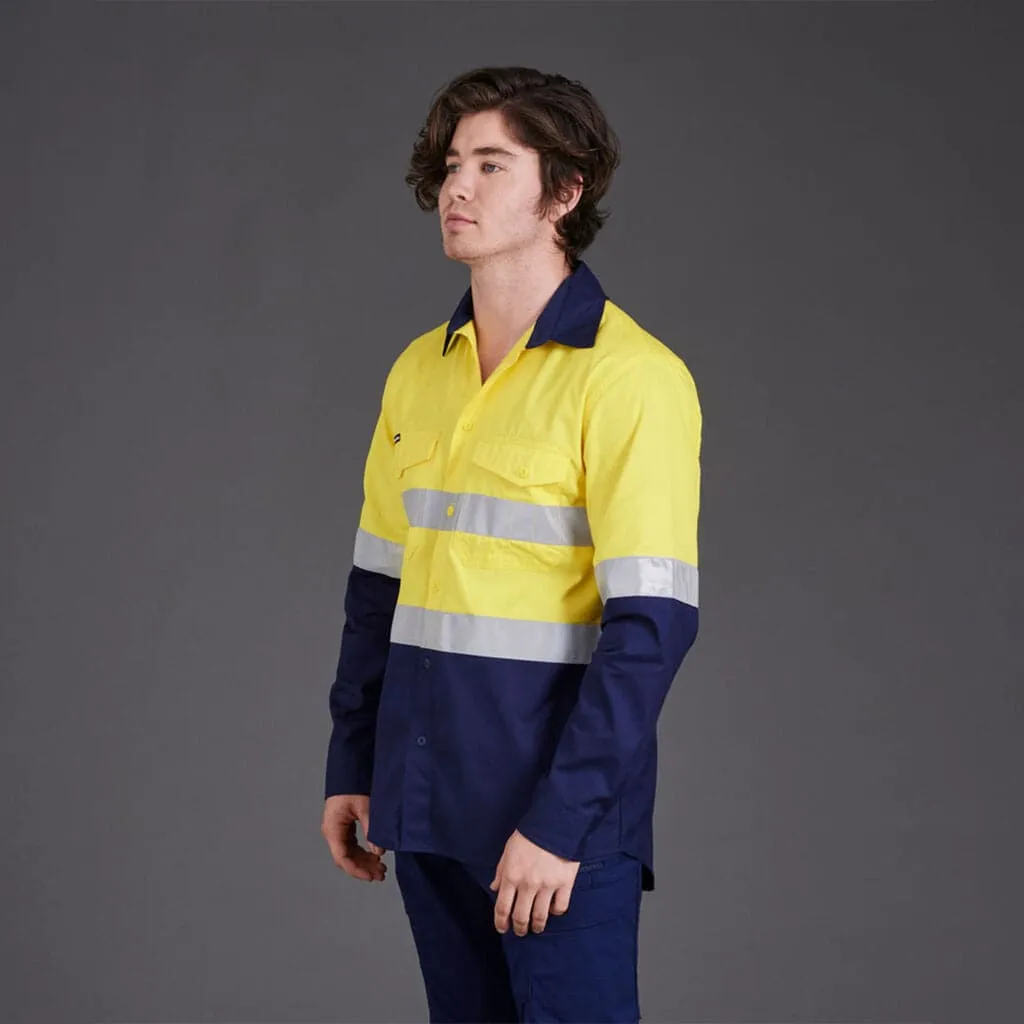 KingGee WorkCool 2 Hi Vis Reflective Long Sleeve Work Shirt K54880