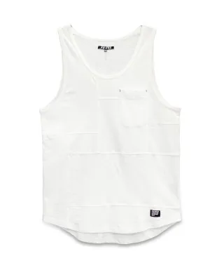 Konus Men's Multi Stitched Tank Top in White