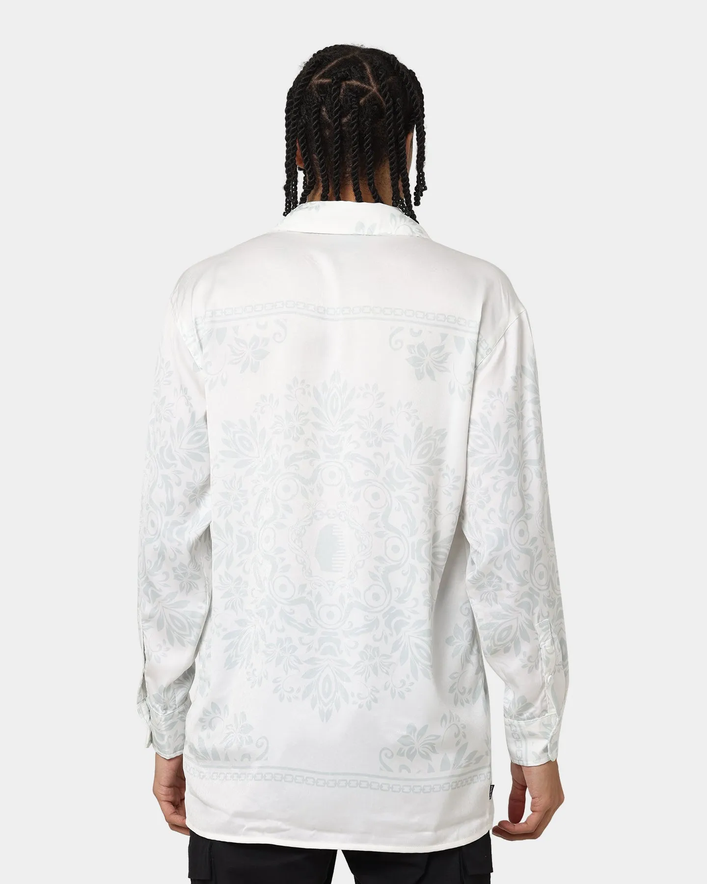 Last Kings Floridian Long Sleeve Button Up White