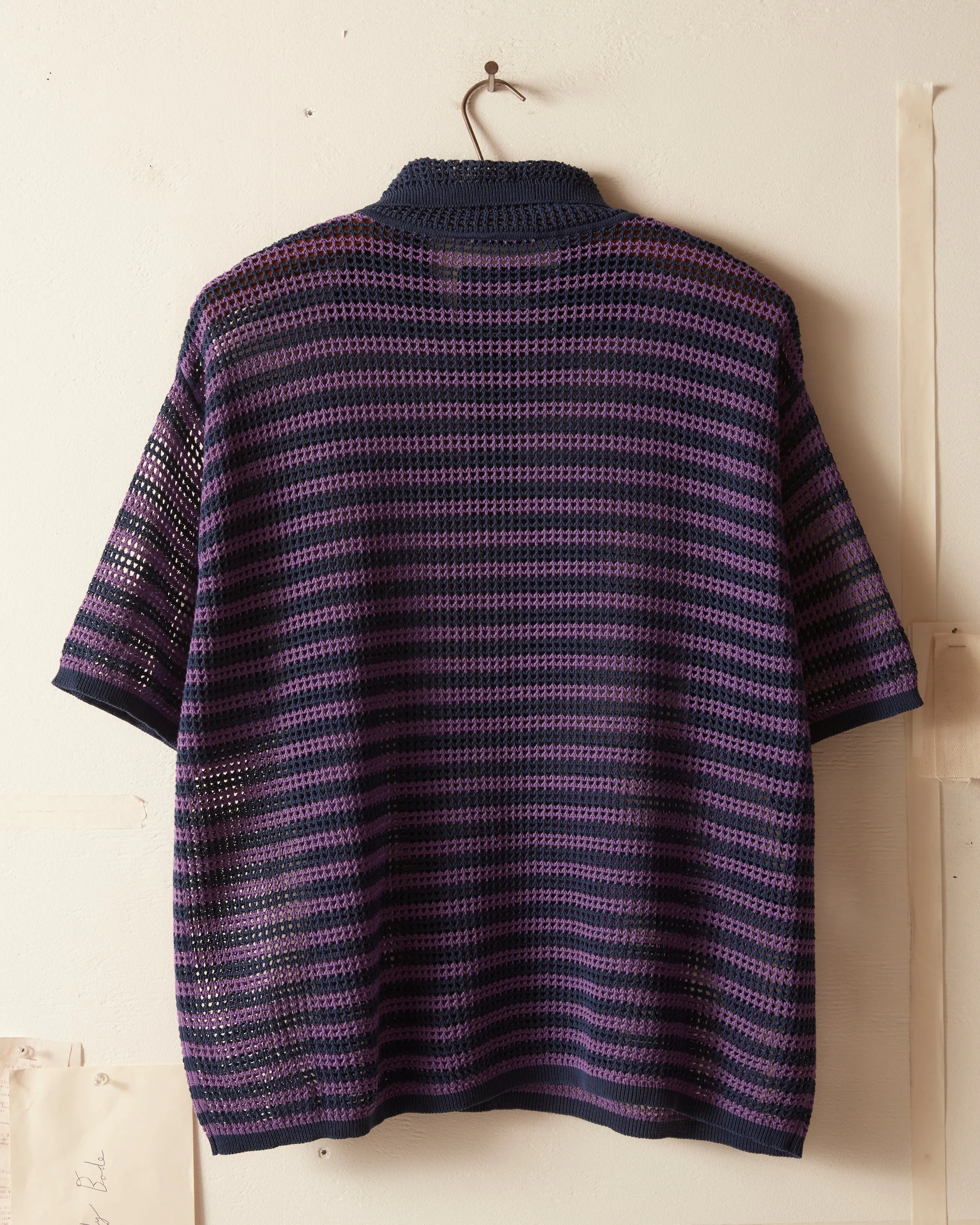 Lattice Polo - Duotone Stripe