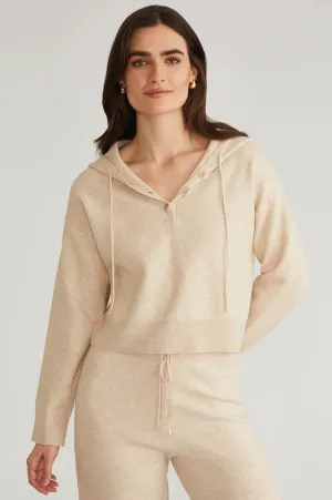 Laura Cropped Henley Hoodie