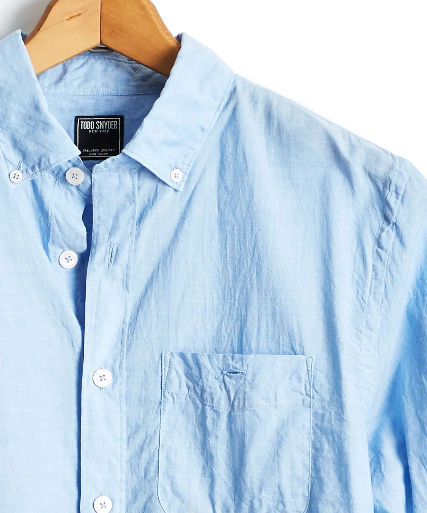 Lightweight Button Down Shirt in Blue