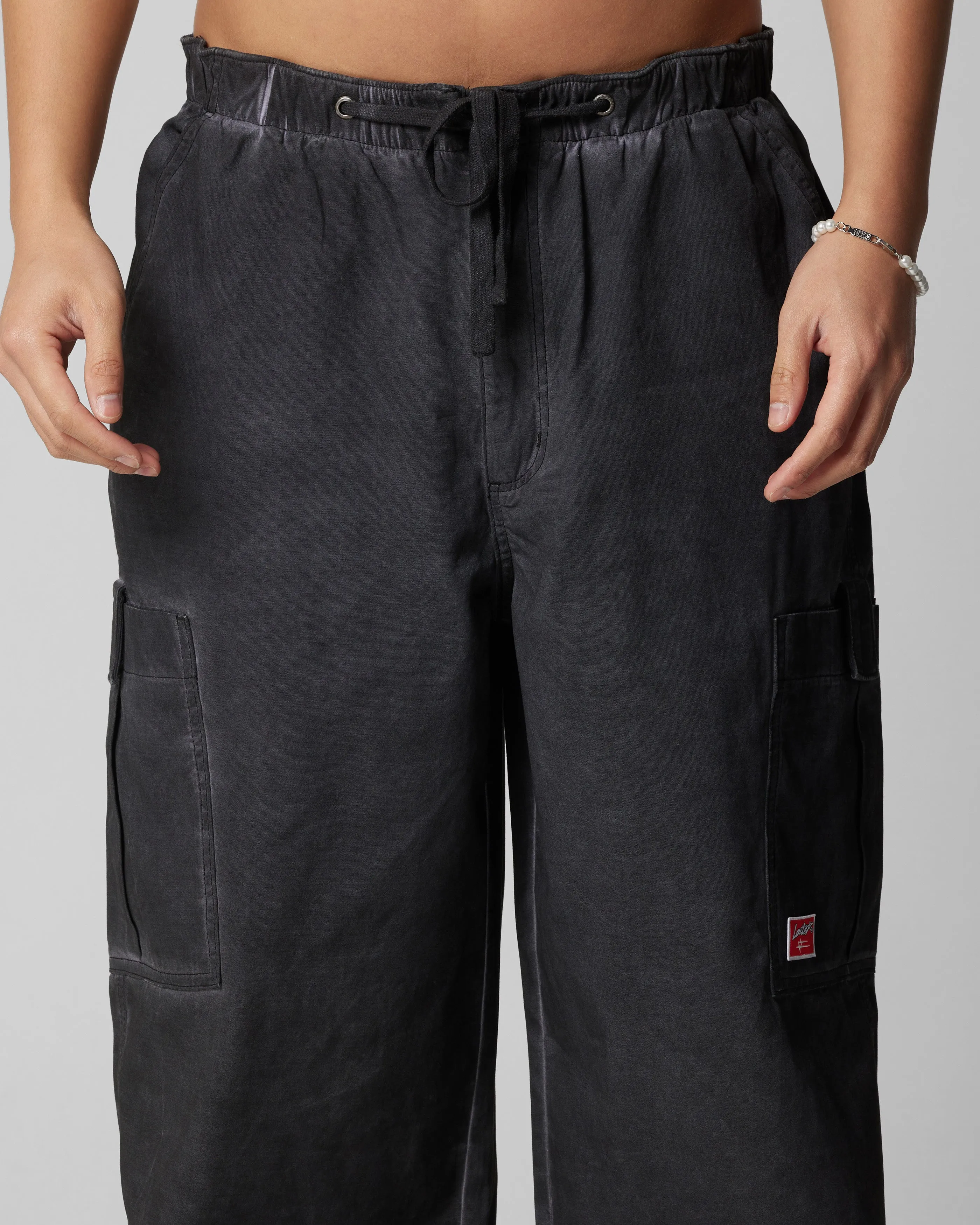 Loiter Kraven Parachute Pants Washed Black