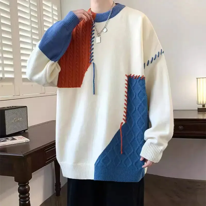 Men's Colour block Pullover Sweater