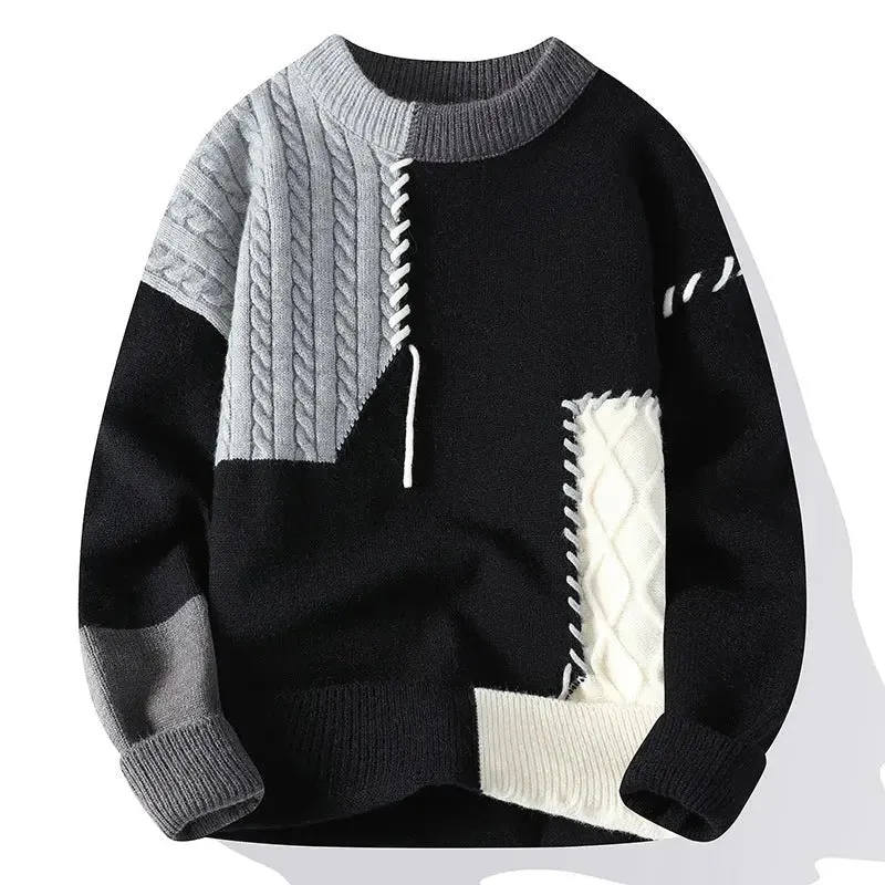 Men's Colour block Pullover Sweater