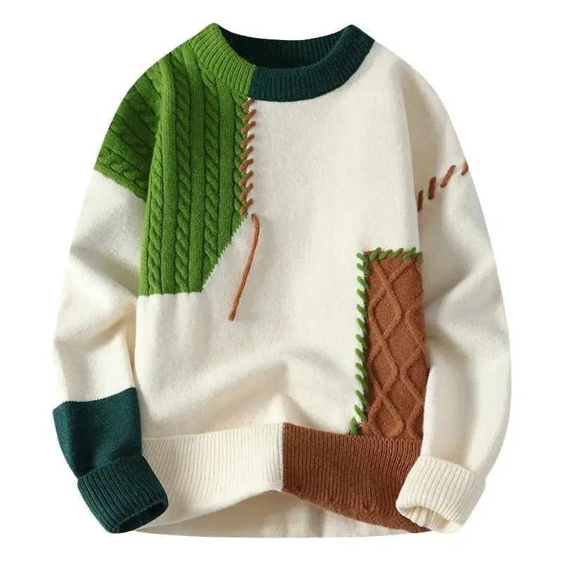 Men's Colour block Pullover Sweater