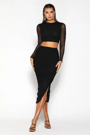 Mirah Mesh Skirt - Black