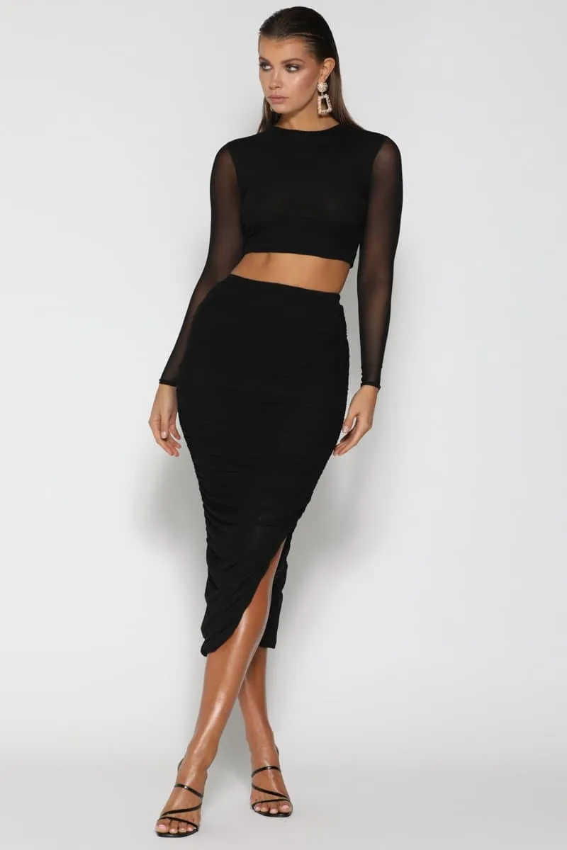 Mirah Mesh Skirt - Black