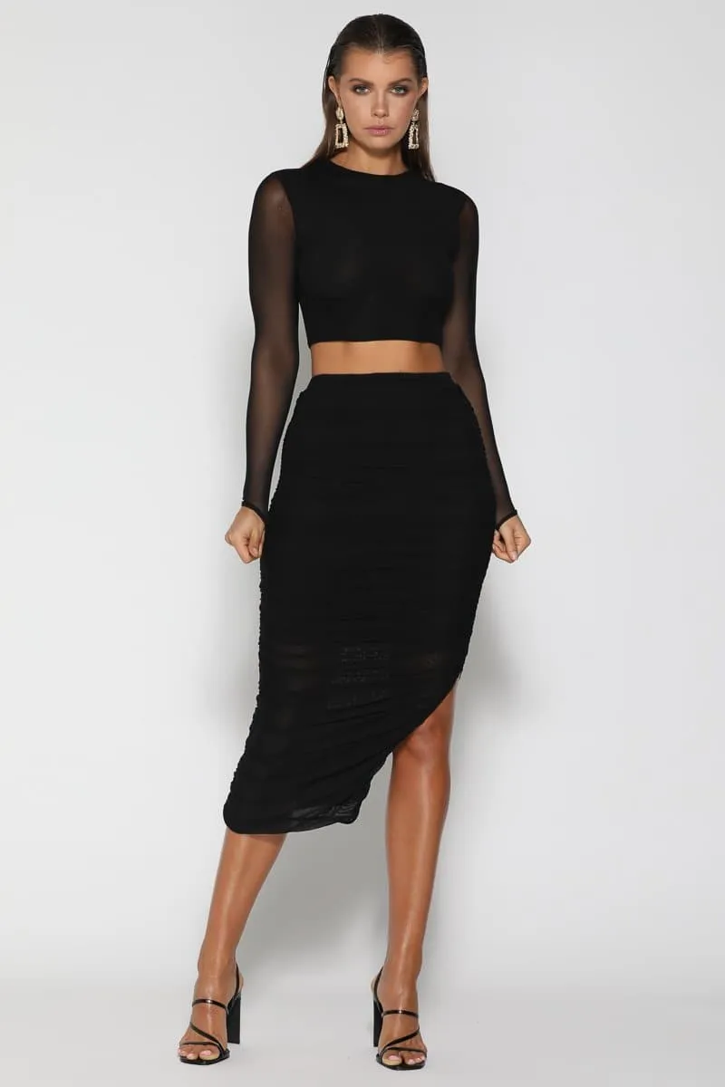 Mirah Mesh Skirt - Black