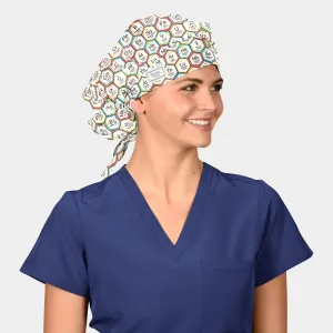 Periodic Table - Poppy Bouffant Surgical Hats