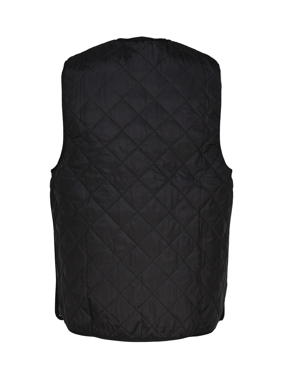 Quilted Zip-In Liner Waistcoat in Black