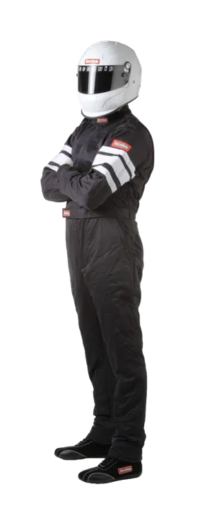 RaceQuip One Piece Multi Layer Fire Suit - Black - XL - 120006