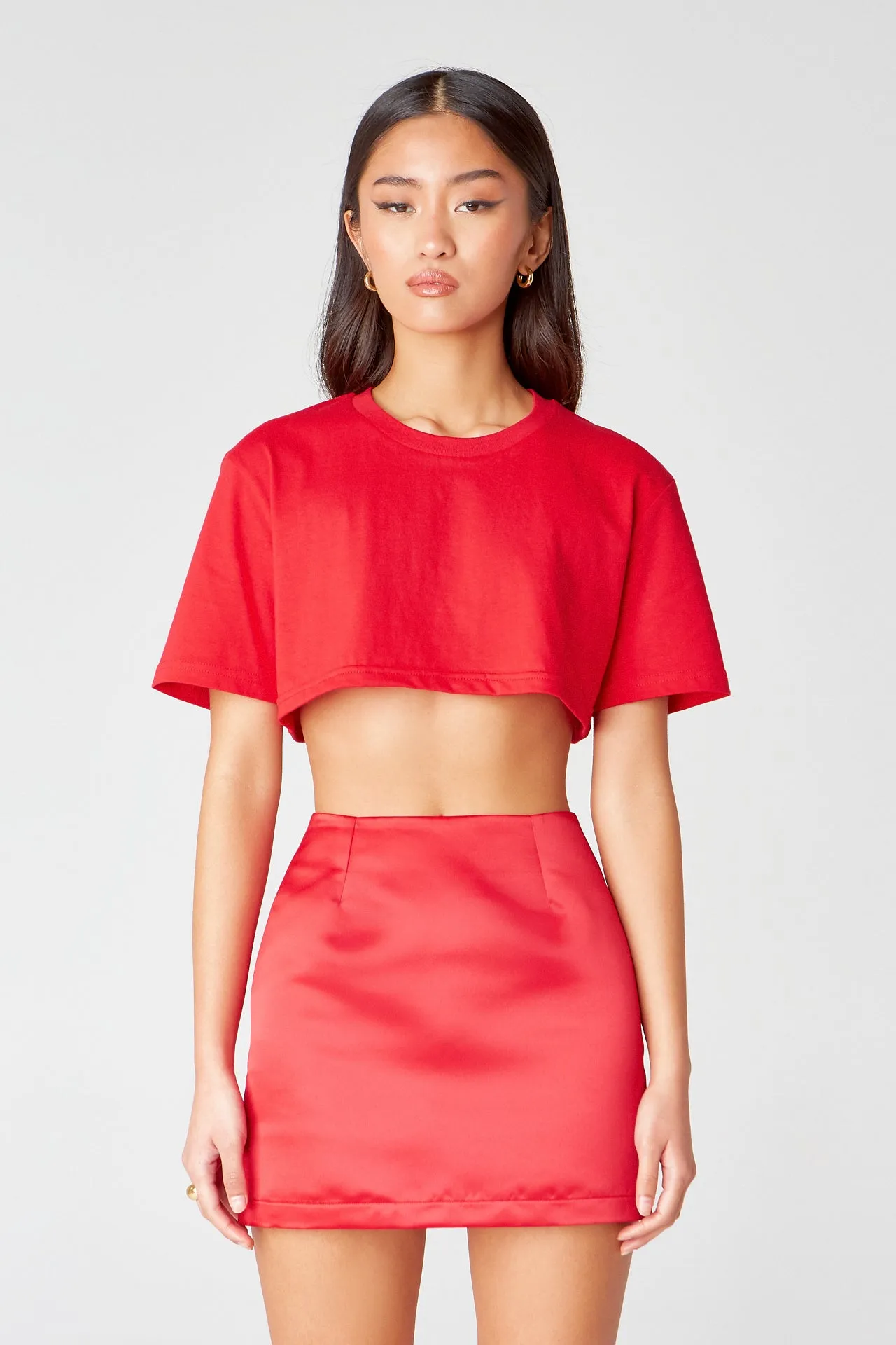 Red Classic Mini Skirt