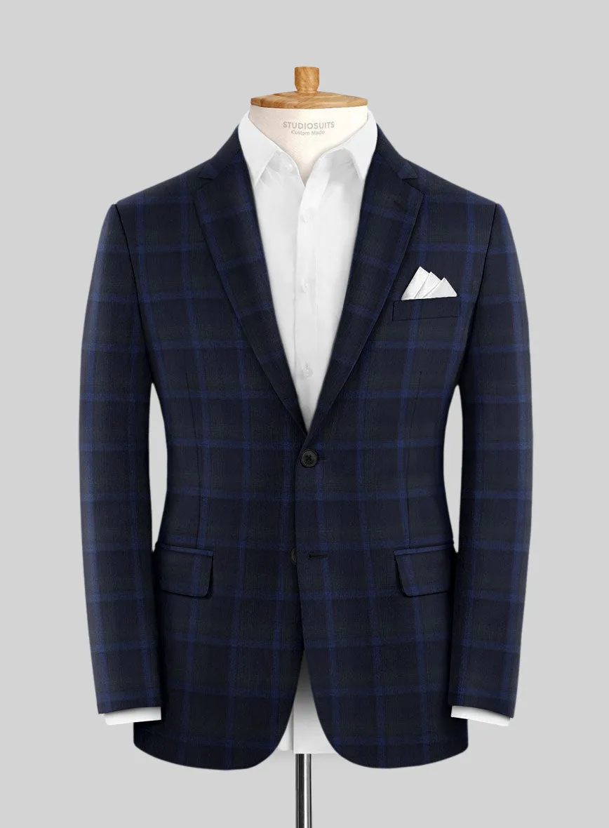 Reda Diesel Blue Checks Wool Suit