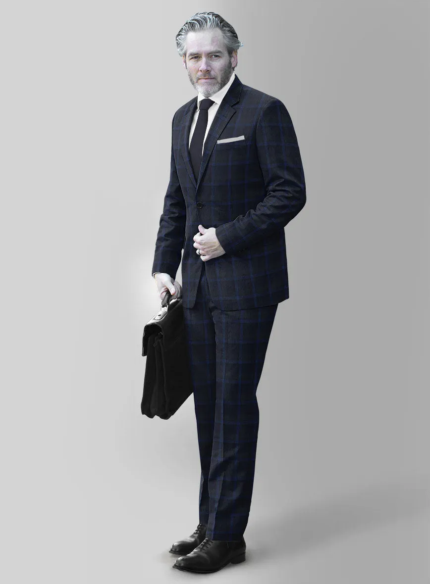 Reda Diesel Blue Checks Wool Suit