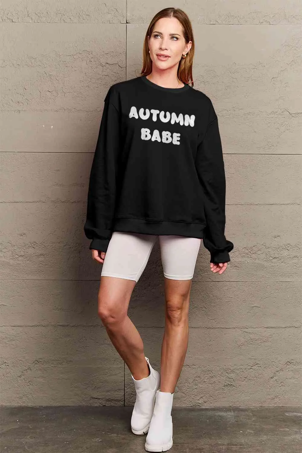 Simply Love Full Size AUTUMN BABE Graphic Sweatshirt