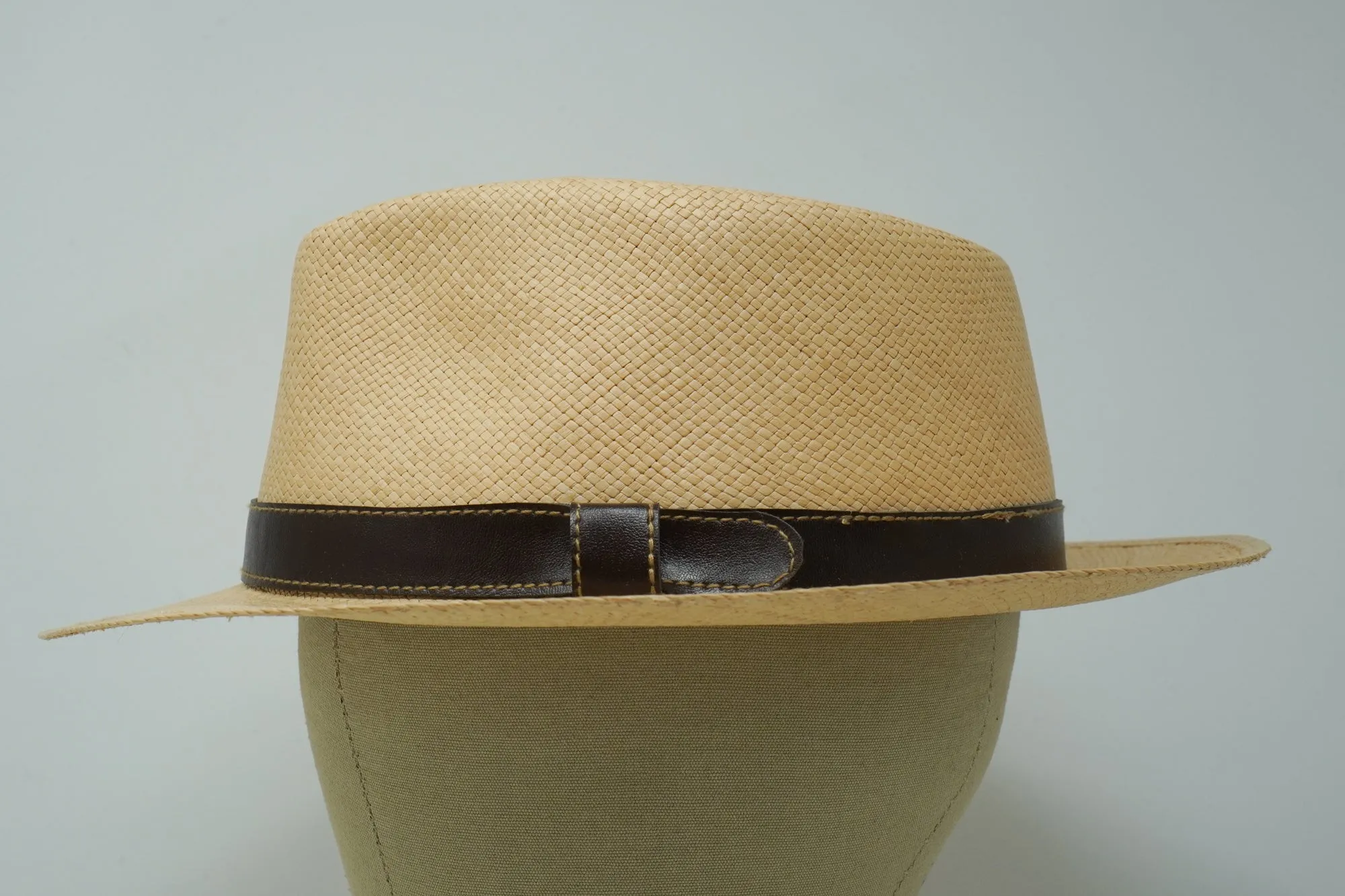 The Savanna - Leather Trimmed Teardrop Panama Hat