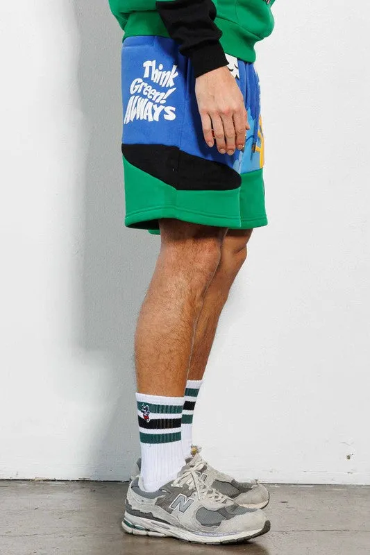 THINK GREEN GRAPHIC MENS SHORTS