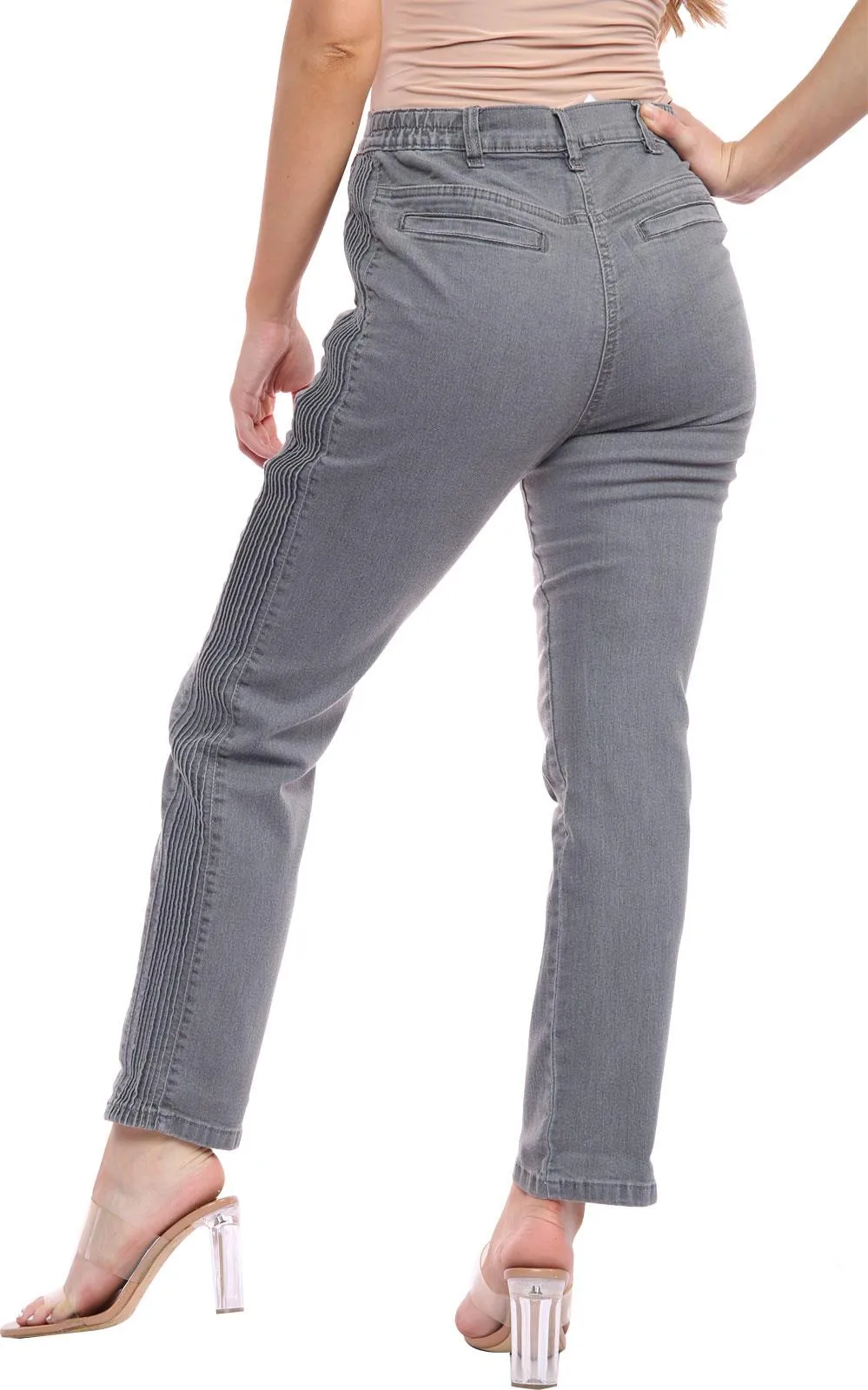 Women Pleated Design Jeans - SR201